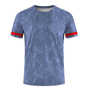 เสื้อยืดคอกลมผู้ชายแบบซับลิเมชั่น โพลีเอสเตอร์พรีเมียม แห้งเร็ว ระบายอากาศได้ดี เหมาะสำหรับเล่นกีฬา รับผลิตแบบ OEM ODM จากโรงงาน - Product Image 2