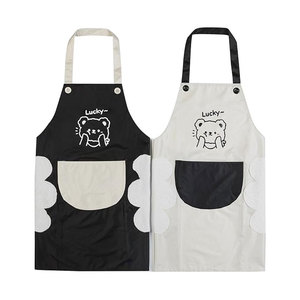 2 Pack <b>Kitchen</b> <b>Apron</b> with Hand Wipe,Water-drop Resistant with 2 Pockets Cooking Bib <b>Aprons</b> for Women Men Chef - Product Image 2