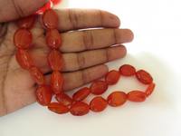 Cuentas de Cornalina Roja Natural, Corte Ovalado Liso, Cambio de Color, Calidad AA+, para Fabricación de Joyería, Suministros para Joyería Hecha a Mano