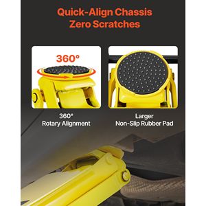 Martinetto idraulico da officina in acciaio da 2 tonnellate (4400 libbre) a basso profilo con doppio pistone e sollevamento rapido, con carrello - Product Image 6