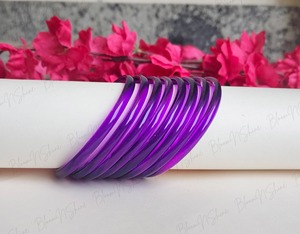 Ensemble de bracelets empilables en acrylique violet, bijoux classiques en résine pour femmes, bracelets tendance, cadeau - Product Image 2