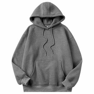 Sudadera con Capucha Unisex Extra Grande Gris al por Mayor para Hombre, con Detalles Cortados a Láser, de Algodón y Felpa, con Logotipo Personalizado, Ropa de Marca Privada - Product Image 3