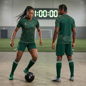 Uniformes de Fútbol Personalizados al por Mayor de Alta Calidad, Ropa de Entrenamiento Verde, Uniformes Deportivos de Secado Rápido para Hombre - Product Image 3