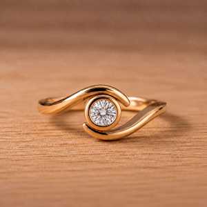แหวนเพชรทรงกลม 0.60 กะรัต เพชรเลี้ยงในห้องปฏิบัติการ คลาสสิก ทองคำแท้ 10K 14K 18K แหวนหมั้นเพชร สี E ความใส VVS รับรองโดย IGI - Product Image 1