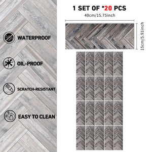 Adesivi per pavimenti in PVC con venature di legno marrone scuro rivestimento per piastrelle impermeabili per pareti e pavimenti in legno - Product Image 4