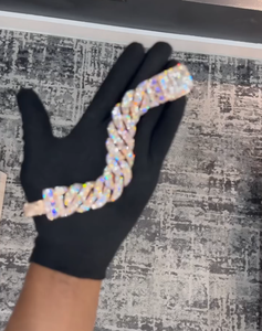 สร้อยข้อมือคิวบันฮิปฮอปประดับมอยส์ซาไนต์ เงินแท้ 925 พร้อมป้ายชื่อสั่งทำ ขายส่ง - Product Image 6