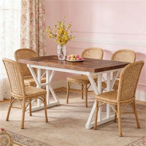 Sturdy & Durable Multifunctional Farmhouse <b>Dining</b> <b>Table</b> Wooden <b>Table</b> Only - Product Image 1