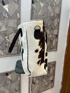 Bolso Tote de Cuero Genuino Hecho a Mano con Pelo de Vaca, Bolso de Hombro de Moda para Mujer con Cierre de Cremallera, Verano Otoño LHTB-0056 - Product Image 4