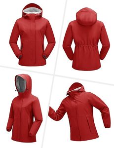 Chaqueta cortavientos impermeable con capucha, informal, estilo urbano, con bloques de color, plegable, para viaje. - Product Image 1