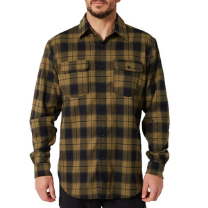 Chemise-veste décontractée en flanelle brossée à carreaux, teinte en fil épais, pour homme, personnalisable, vente en gros 2026 - Product Image 4