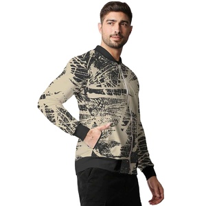 Chaqueta Bomber de Invierno para Hombre, Informal, Ligera, Impermeable, con Cremallera, Diseño Moderno Estampado, Estilo Urbano - Product Image 2