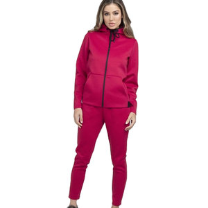 Ensemble de survêtement deux pièces en molleton doux et respirant, brodé, pour femme, tendance, en coton épais, écologique, décontracté, vêtements de sport - Product Image 6