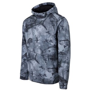 Sudadera con Capucha de Pesca Unisex Personalizada para Adultos, Degradado Azul, UPF 50, Anti-UV, Manga Larga, Impresión por Sublimación Frontal, Secado Rápido, Poliéster, para Exteriores - Product Image 4
