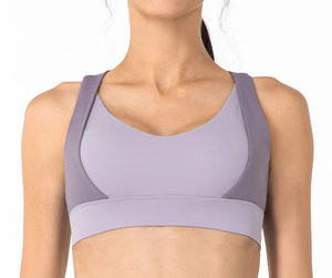 Soutien-gorge de sport pour femme, doux, sans armatures, avec soutien en dentelle, dos croisé, couvrance intégrale, respirant, grande taille, pour le fitness et le sport - Product Image 6