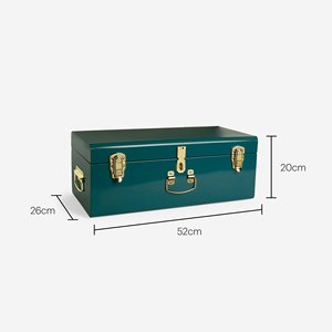 KS International Green Powder Coated Eco-Friendly Iron Storage Trunk 1-3L Capacity 1.0mm Modern Luxury Design <b>Rectangle</b> Shape - Product Image 5