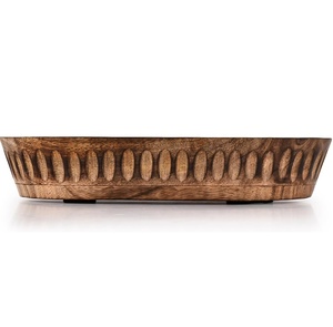 Plateau de service en bois naturel écologique poli, nouveau design, bol à pâte jetable, cadeau d'affaires, plateau pour la maison et l'hôtel - Product Image 2