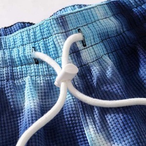 Shorts de bain pour hommes à séchage rapide, style tie-dye, avec cordon de serrage et taille élastique, décontractés pour l'été - Product Image 5