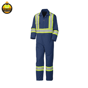 Overol de Trabajo de Seguridad Personalizado 100% Algodón para Hombre, Manga Larga, Alta Visibilidad, Reflectante - Product Image 2