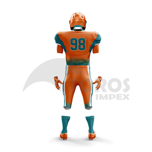 Custom American Football Uniform Set Sublimated Team Jersey Premium Polyester Football Kit OEM ODM Private Label Wholesale Manuf - Product Image 2