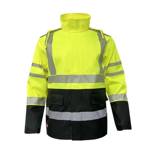 Veste de travail haute visibilité imperméable pour homme, idéale pour la sécurité en extérieur et la protection dans le secteur de la construction - Product Image 1
