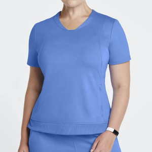 Manufacturer Custom Stylish Design Fitted <b>Scrub</b> Top With Zipper Salon and Beauty Uniform Sets Women Men <b>Scrub</b> Uniforms - Product Image 4