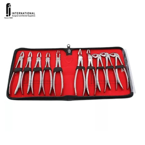 Lot de 12 pinces d'extraction dentaire manuelles, outil ergonomique en acier inoxydable argenté pour extraction de dents chez l'adulte, vente chaude - Product Image 1