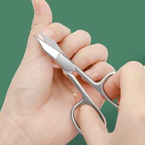 Ciseaux de manucure et pédicure pour femmes, à faible MOQ, pour droitiers, en acier inoxydable, à pointe droite et tranchante, pour cuticules et peaux mortes - Product Image 4