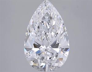 Excellents diamants synthétiques cultivés en laboratoire, taille poire, certifiés GIA, taille brillant poire, 1,00 carat, clarté VS1, couleur D, CVD, diamants en vrac - Product Image 1