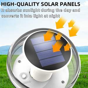 Lampes solaires flottantes pour piscine rechargeables en extérieur avec panneau de charge étanche IPX7, lampes solaires flottantes encastrables pratiques - Product Image 4