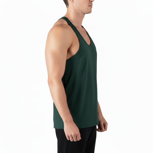 Customer Demanding Men Sleeveless <b>Stringer</b> <b>Vest</b> High Quality 4 Way Stretch Racerback Fitness Clothing Gym Tank Tops For Men - Product Image 3