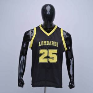 Maillot de basket-ball pour homme de qualité supérieure, fabrication personnalisée avec logo brodé sur le devant et le dos. - Product Image 1