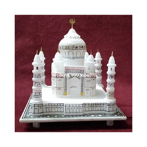 Modèle de la Tâj Mahal en marbre blanc naturel, aspect très attrayant, fait à la main, meilleur design, qualité supérieure, utilisé pour la décoration intérieure - Product Image 4