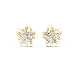 ต่างหูทอง14K อันล้ำค่าสำหรับผู้หญิงในงานปาร์ตี้ดีไซน์คริสตัลเซอร์โคเนียทรงกลมหนาขนาดใหญ่ - Product Image 4