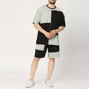 Conjunto deportivo de verano para hombre, personalizado al por mayor, camiseta de manga corta y pantalones cortos, conjunto de dos piezas, conjunto corto transpirable para hombre - Product Image 1