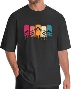 เสื้อยืดโอเวอร์ไซส์สำหรับผู้ชายเสื้อเชิ้ตระบายอากาศใส่สบายทรงหลวมแขนสั้นทันสมัย - Product Image 1