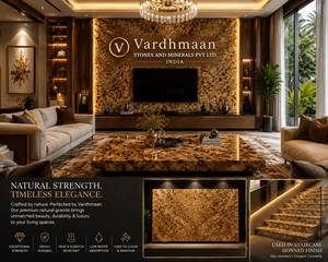 Dalle de granit naturel Vardhmaan Alaska Golden Crest flammé pour cuisine moderne et sol de salon - Product Image 3