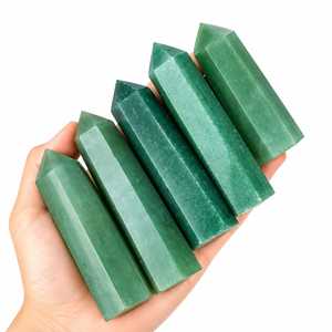 Natural Green Aventurine <b>Crystal</b> Tower Point Polished Stone <b>Wand</b> For Home Decor Feng Shui Meditation Healing Gift Collectors - Product Image 1
