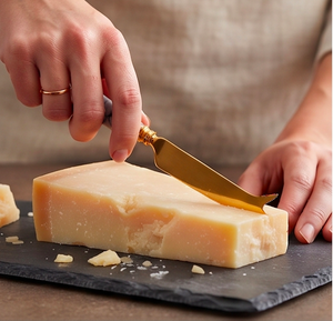 Juego de cuchillos para cortar queso de primera calidad en acero inoxidable de alta calidad con elegantes mangos de mármol, perfecto para bodas y cenas. - Product Image 5