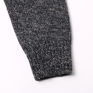 Pull col roulé gris anthracite pour homme, coupe ajustée, côtelé, tricoté, chaud, thermique, pour l'hiver - Product Image 4