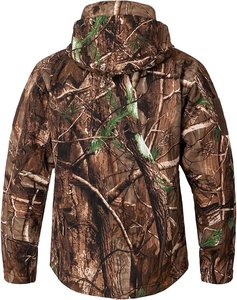 Men's Hooded <b>Camouflage</b> Fleece <b>Jacket</b> Polyester Windproof Zipper Closure Regular Fit Autumn Casual Style - Product Image 5