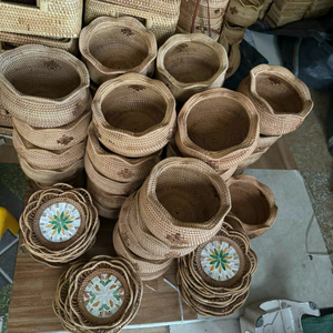 Wicker Handmade Rattan Crossbody <b>Bag</b> Unisex Lightweight Portable Casual Handbags Summer Beach <b>Boho</b> Style Natural Straw Vietnam - Product Image 3