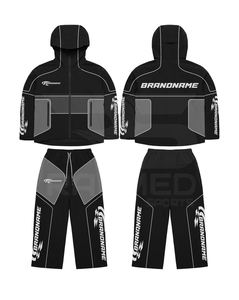 Chándal 100% nailon de 2 piezas, pantalón y chaqueta con capucha, logotipo DTF, líneas reflectantes de malla en el interior, chándal cortavientos - Product Image 4