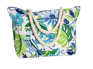 Blue Flower Pattern Hemp Rope Handbag for Women Dropship Print on Demand Shoulder <b>Bag</b> Stylish <b>Lightweight</b> <b>Beach</b> Lady Tote <b>Bag</b> - Product Image 2
