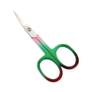 Ciseaux professionnels incurvés en acier inoxydable pour soins des ongles et des cuticules, avec lame tranchante, design simple, trou carré, logo personnalisé - Product Image 1