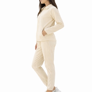 Women Solid Color Tracksuit Set <b>Zip</b> <b>Up</b> <b>Jacket</b> & Slim Fit Jogger Pants Modern Look Daily Wear Tracksuit For Women - Product Image 3