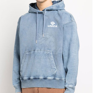 Sweat à capuche décontracté et tendance en coton mélangé, délavé à l'acide, écologique et respirant, avec poche et capuche, pour un style urbain hivernal - Product Image 3