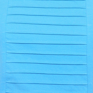 Camiseta de Verano Casual de Alta Calidad para Mujer, Cuello Redondo, Manga Corta, Color Azul, con Detalle de Fruncido en la Parte Delantera - Product Image 2