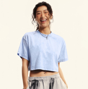 Women's Cropped Oversized T <b>Shirts</b> Boxy Cropped T-<b>Shirt</b> Heavyweight Cotton High Quality Drop Shoulder Blank Mens Streetwear - Product Image 3