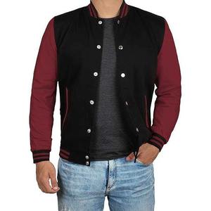 <b>Top</b> Winter Varsity Jacket <b>Bull</b> <b>Chicago</b> Baseball Sports Letterman Breathable Stand Collar Pullover Closure 100% Cotton Body - Product Image 1