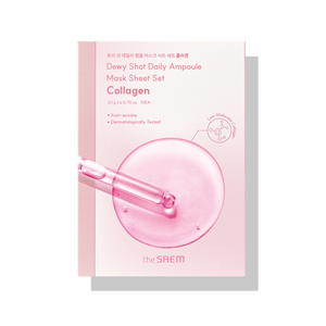 Mascarilla Facial Diaria Saem Dewy Shot con Colágeno y Péptidos Antiarrugas, Tratamiento Facial, 10 Unidades - Product Image 1